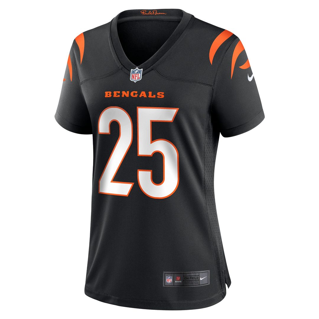 Tahj Brooks Cincinnati Bengals Nike Women's Team Game Jersey - Black Official NFL Team Apparel Football Fan Gear