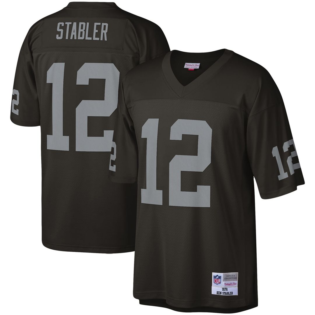 Ken Stabler Las Vegas Raiders Mitchell & Ness Legacy Replica Jersey - Black Official NFL Team Apparel Football Fan Gear