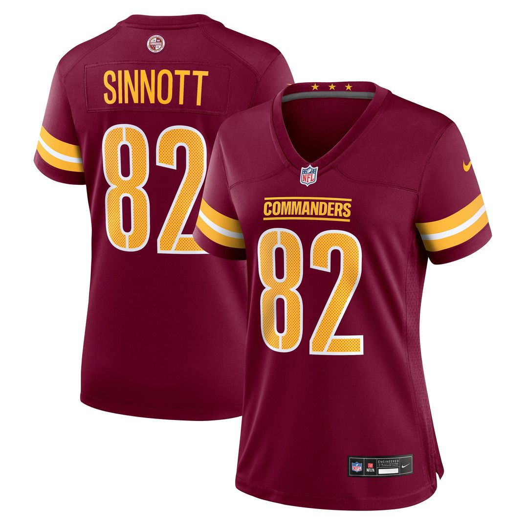 Ben Sinnott Washington Commanders Nike Women's Team Game Jersey - Burgundy Official NFL Team Apparel Football Fan Gear