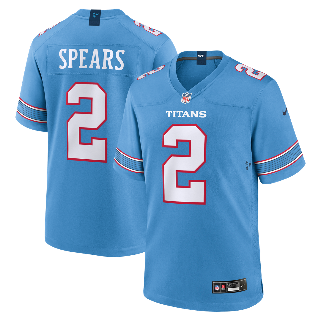 Tyjae Spears Tennessee Titans Nike Game Jersey - Light Blue Official NFL Team Apparel Football Fan Gear