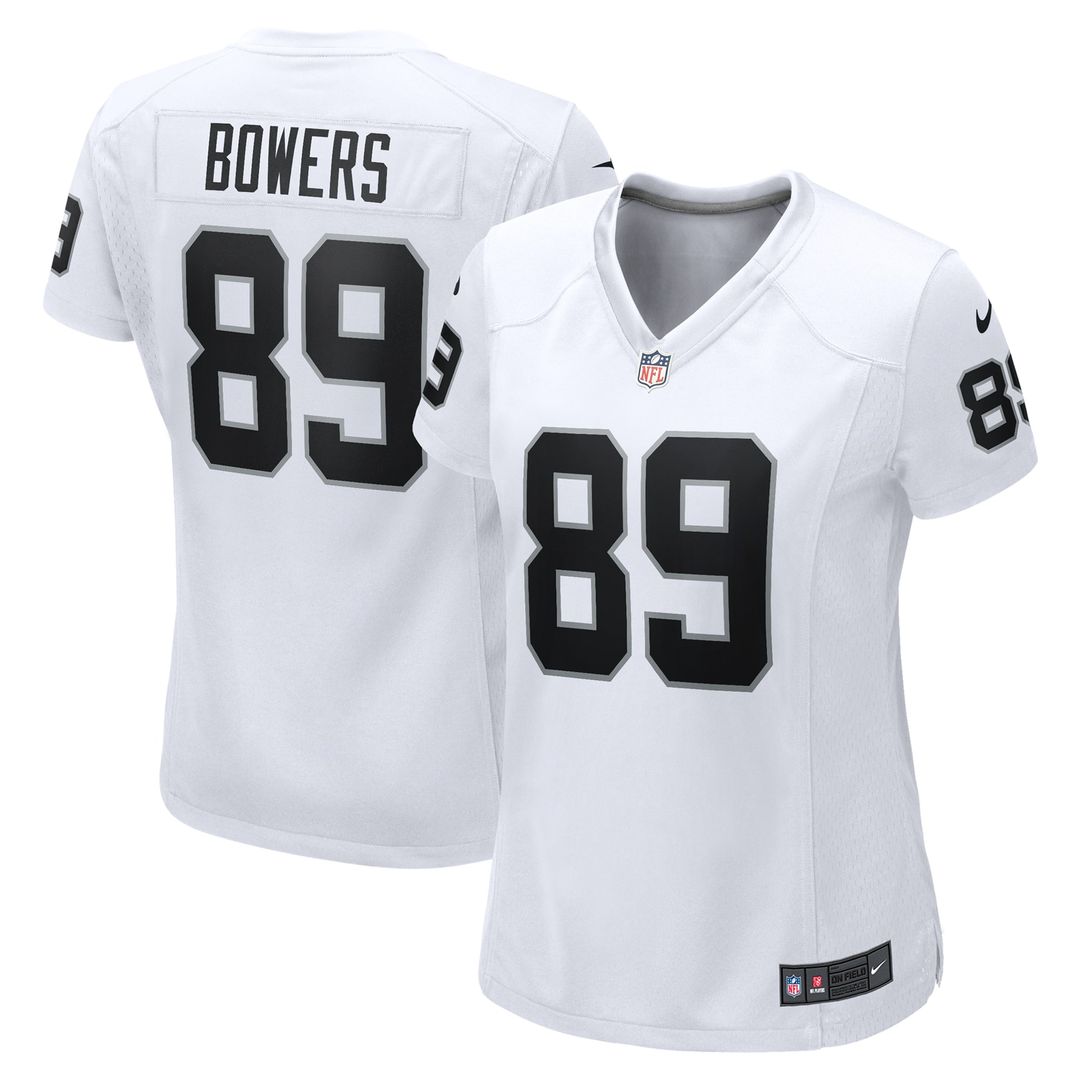Brock Bowers Las Vegas Raiders Nike Women's Game Jersey - White Official NFL Team Apparel Football Fan Gear