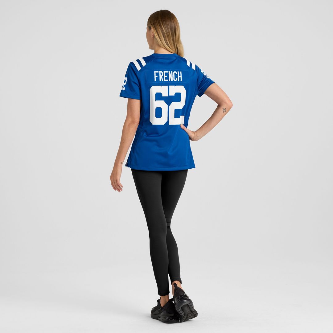 Wesley French Indianapolis Colts Nike Women's Game Player Jersey - Royal Official NFL Team Apparel Football Fan Gear