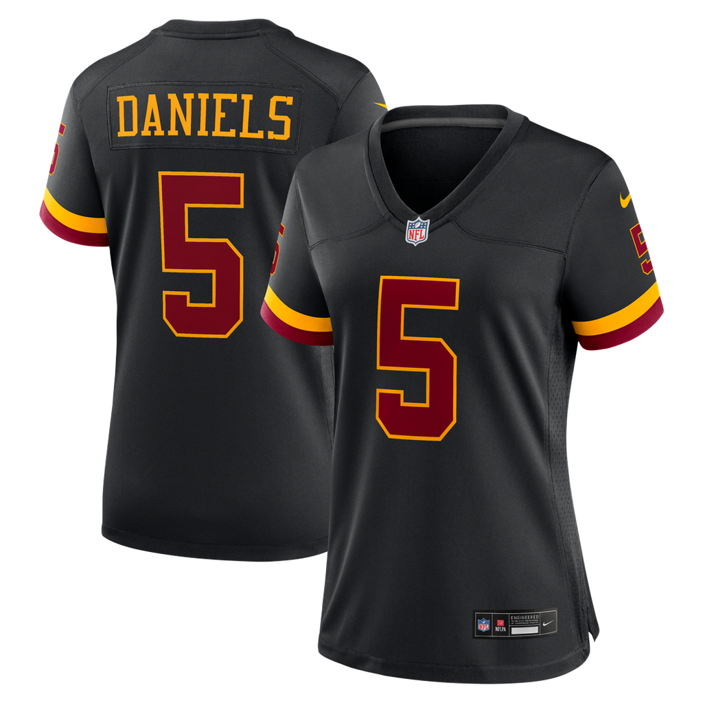 Jayden Daniels Washington Commanders Nike Women's Hail Raiser Alternate Game Jersey - Black Official NFL Team Apparel Football Fan Gear