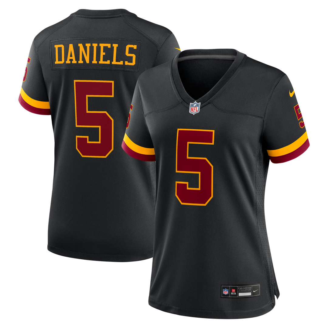 Jayden Daniels Washington Commanders Nike Women's Hail Raiser Alternate Game Jersey - Black Official NFL Team Apparel Football Fan Gear