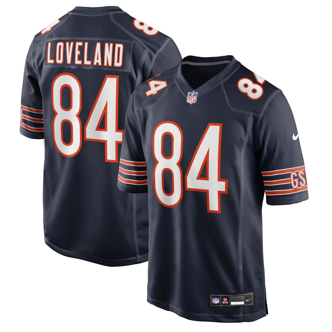 Colston Loveland Chicago Bears Nike Team Game Jersey - Navy Official NFL Team Apparel Football Fan Gear