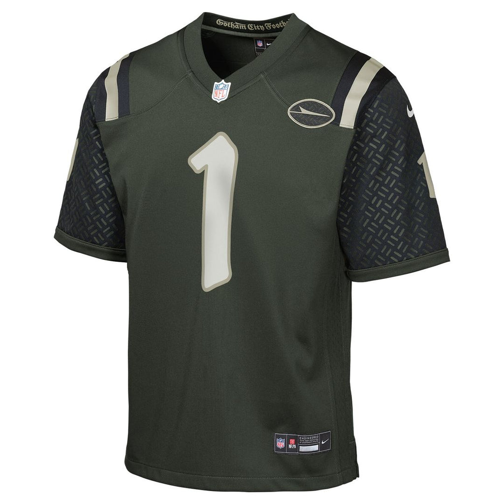Ahmad Sauce Gardner New York Jets Nike Youth 2025 Rivalries Collection Game Jersey - Gotham Green Official NFL Team Apparel Football Fan Gear