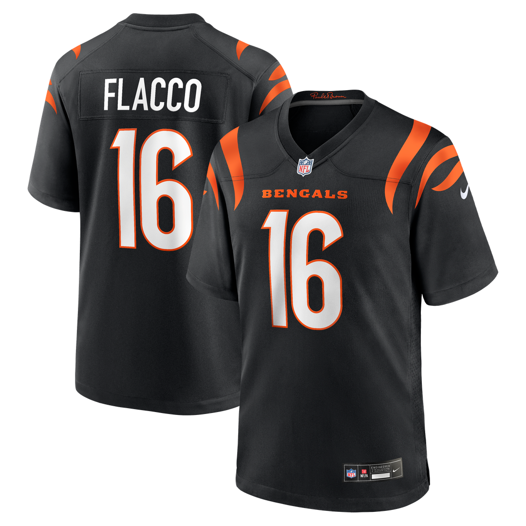 Joe Flacco Cincinnati Bengals Nike Team Game Jersey - Black Official NFL Team Apparel Football Fan Gear