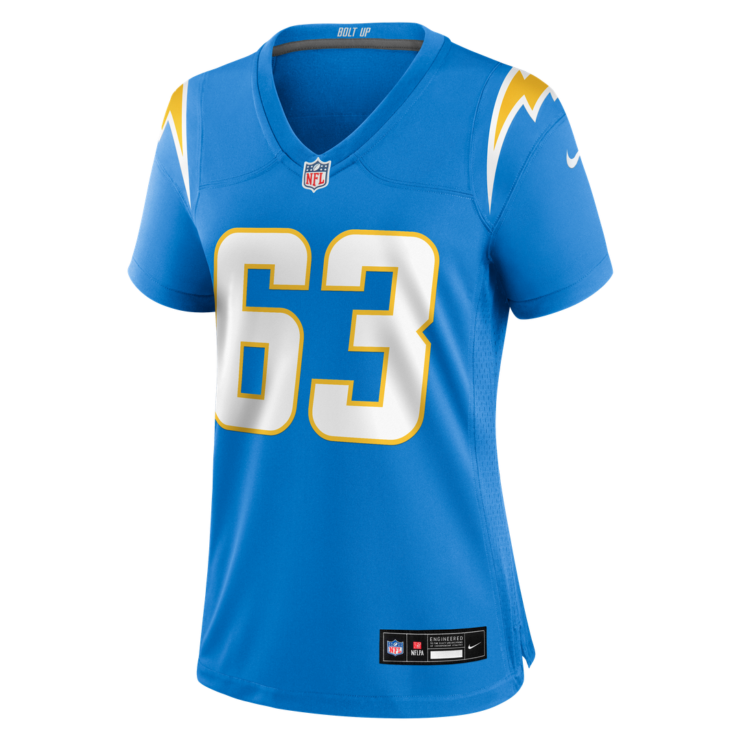 Tyler Biadasz Los Angeles Chargers Nike Women's Team Game Jersey - Powder Blue Official NFL Team Apparel Football Fan Gear