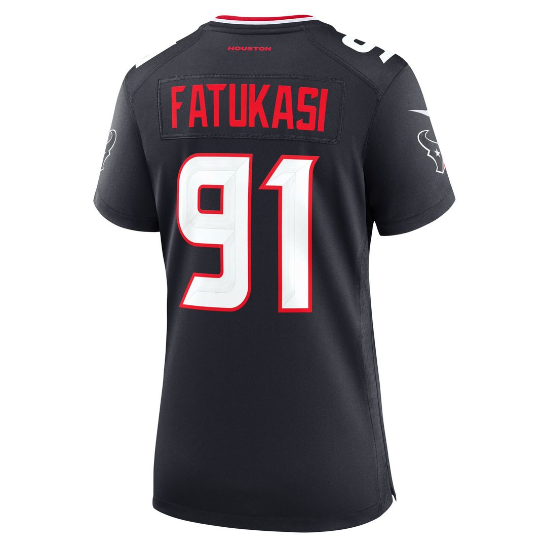 Folorunso Fatukasi Houston Texans Nike Women's Team Game Jersey - Navy Official NFL Team Apparel Football Fan Gear