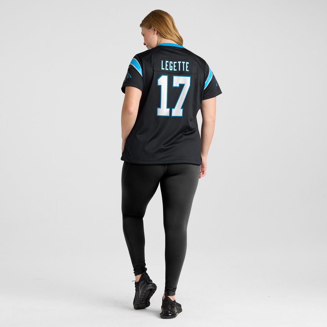 Xavier Legette Carolina Panthers Nike Women's Game Jersey - Black Official NFL Team Apparel Football Fan Gear