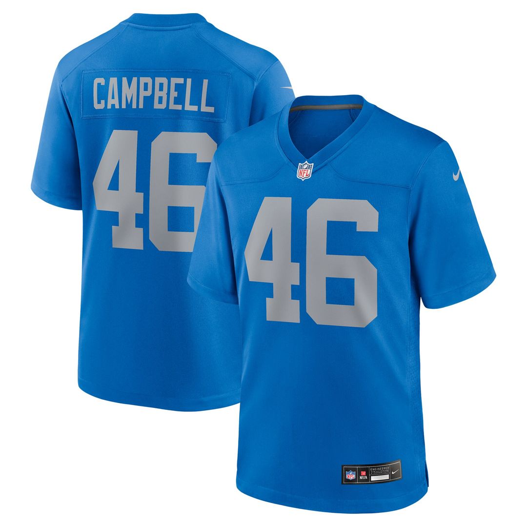 Jack Campbell Detroit Lions Nike Alternate Game Jersey - Blue Official NFL Team Apparel Football Fan Gear