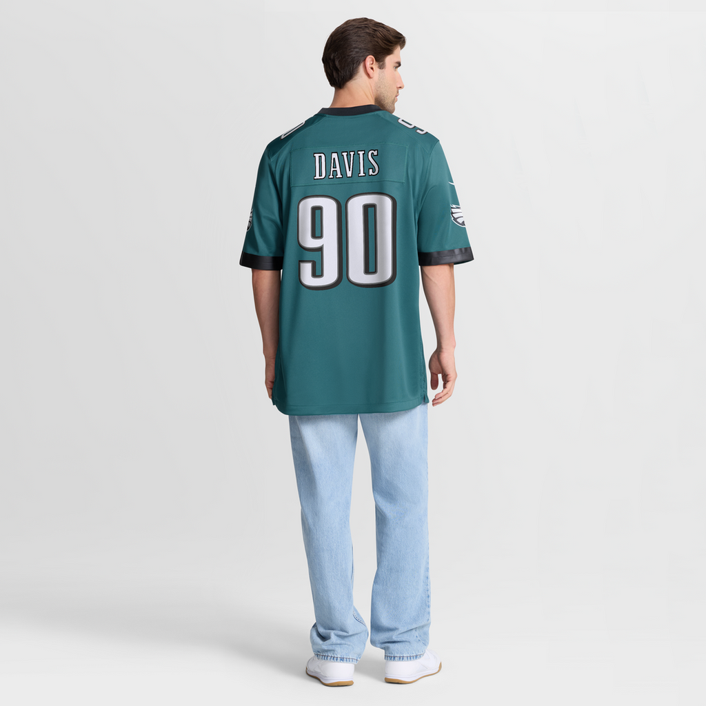 Jordan Davis Philadelphia Eagles Nike Team Game Jersey - Midnight Green Official NFL Team Apparel Football Fan Gear