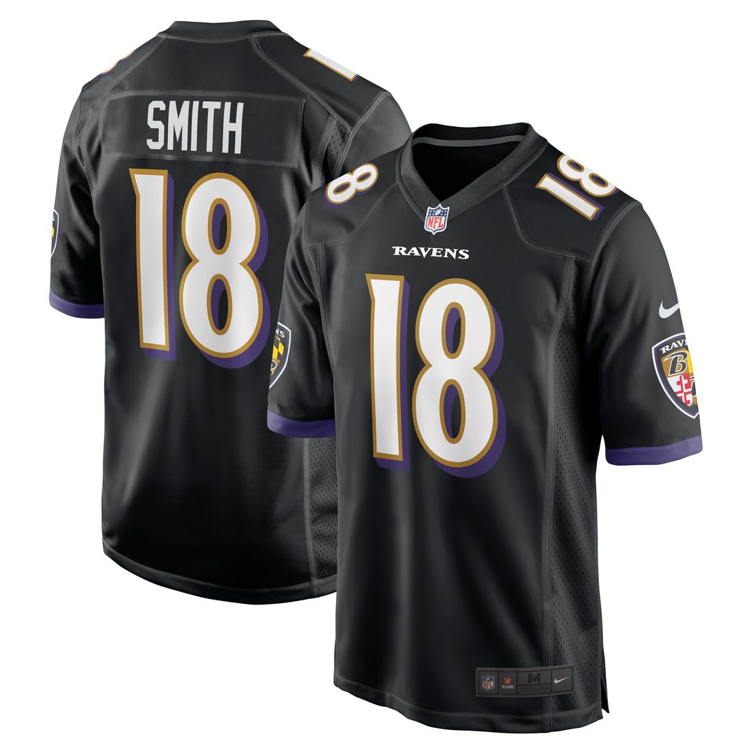 Roquan Smith Baltimore Ravens Nike Alternate Game Jersey - Black Official NFL Team Apparel Football Fan Gear