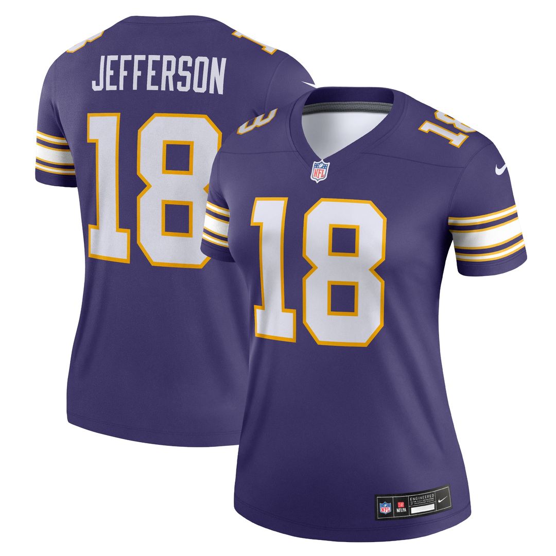 Justin Jefferson Minnesota Vikings Nike Women's Alternate Legend Player Performance Top - White NFL Fan Gear Popular Style