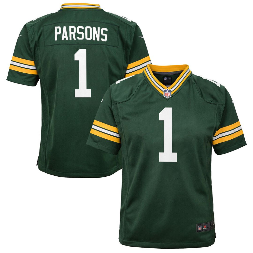 Micah Parsons Green Bay Packers Nike Youth Game Player Jersey - Green Official NFL Team Apparel Football Fan Gear