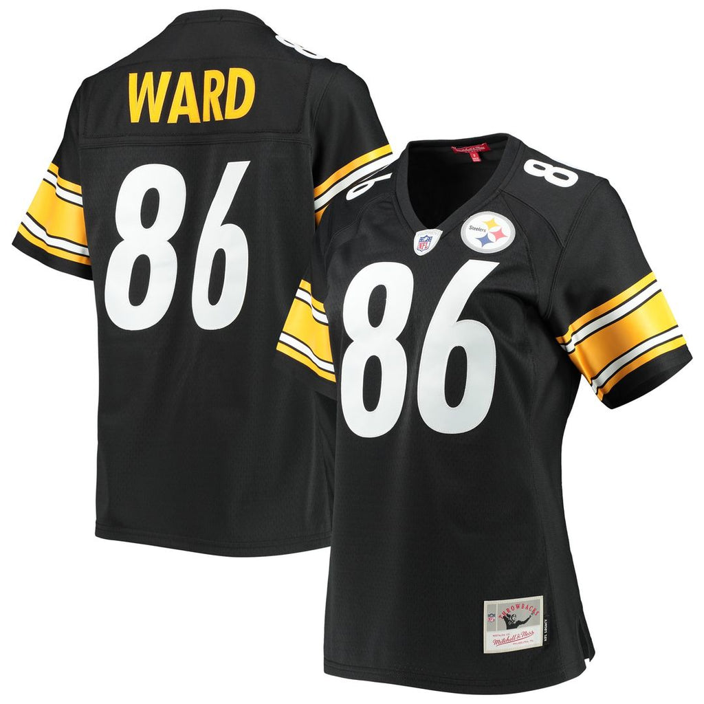 Hines Ward Pittsburgh Steelers Mitchell & Ness Women's Legacy Replica Player Jersey - Black Official NFL Team Apparel Football Fan Gear