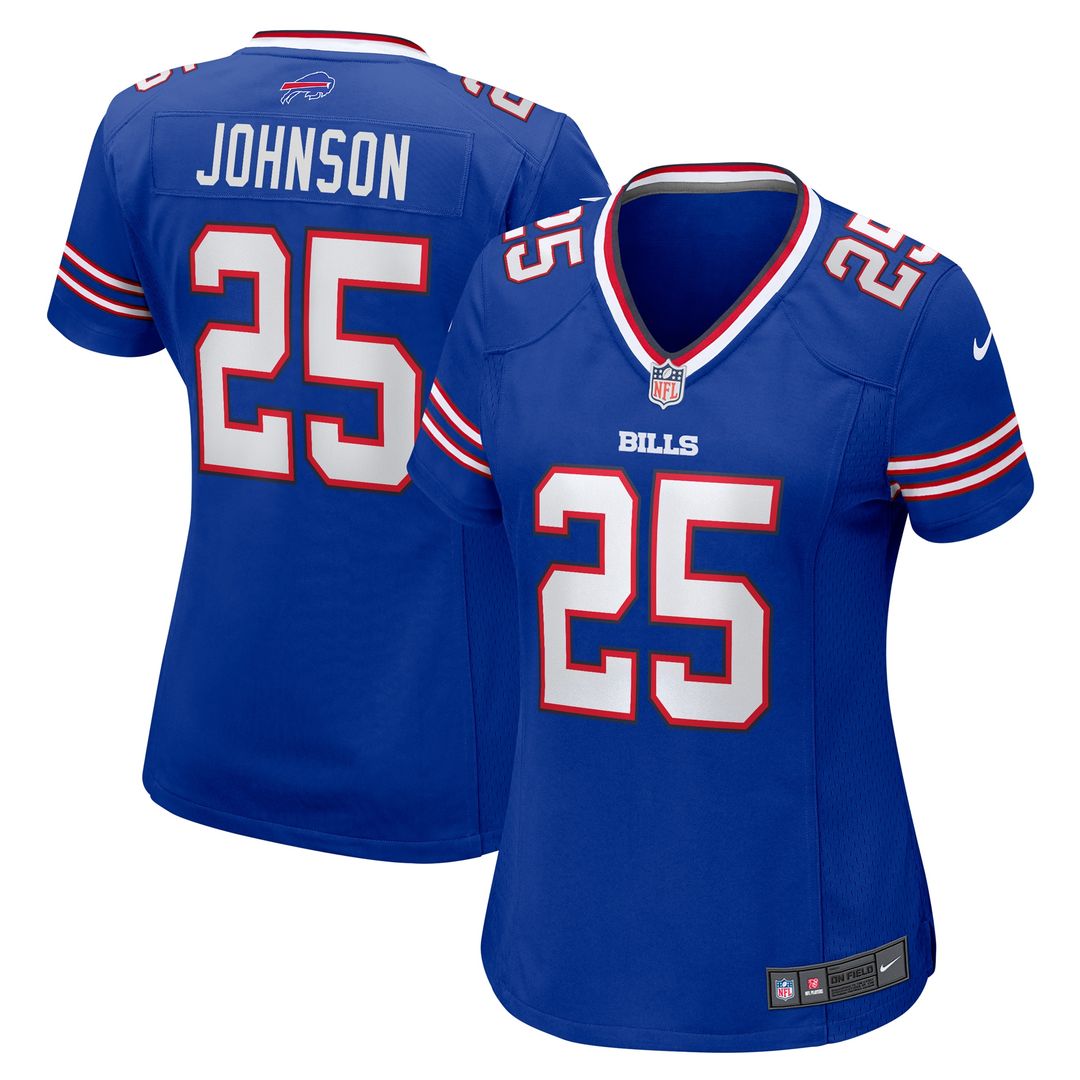 Ty Johnson Buffalo Bills Nike Women's Team Game Jersey - Royal Official NFL Team Apparel Football Fan Gear