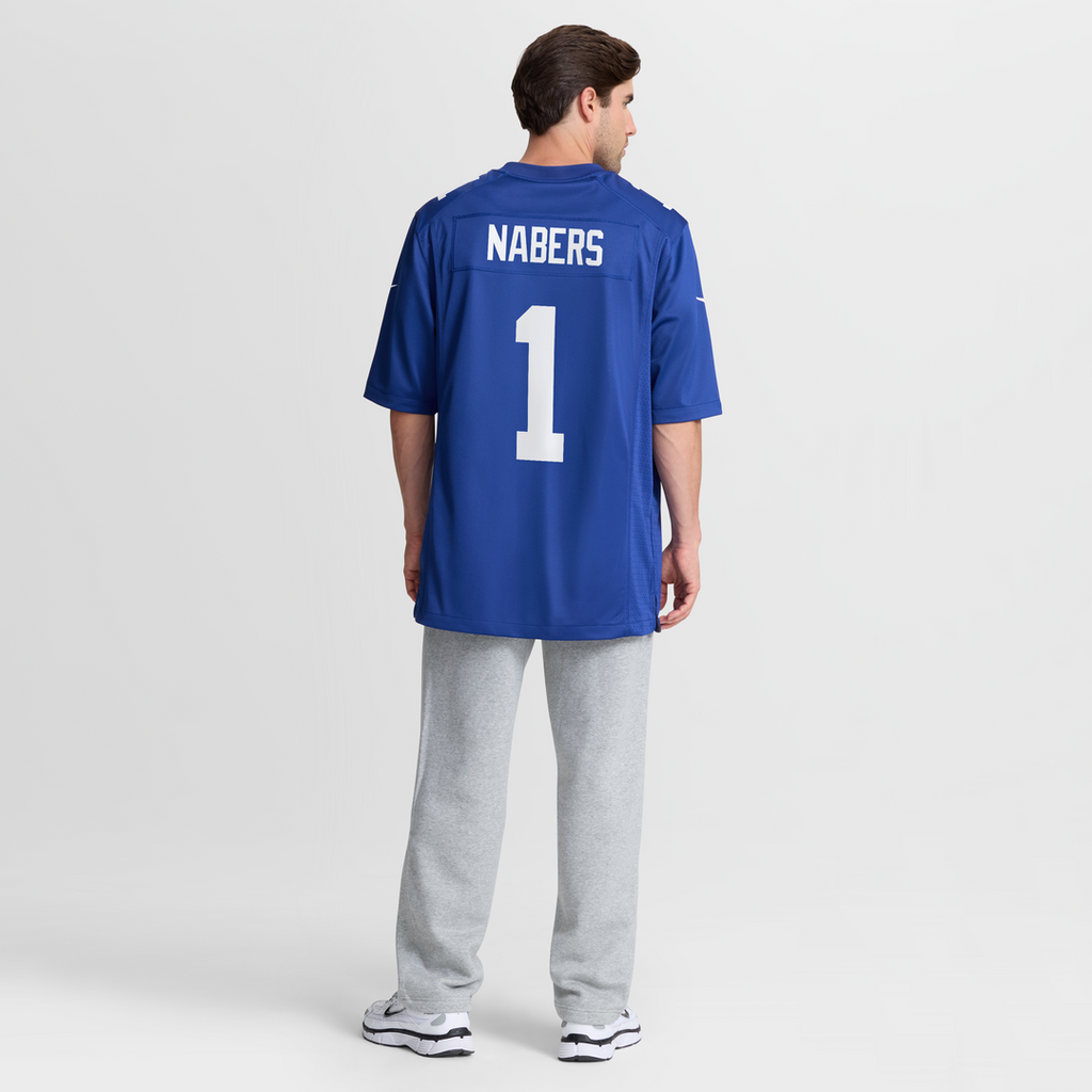 Malik Nabers New York Giants Nike Player Game Jersey - Royal Official NFL Team Apparel Football Fan Gear
