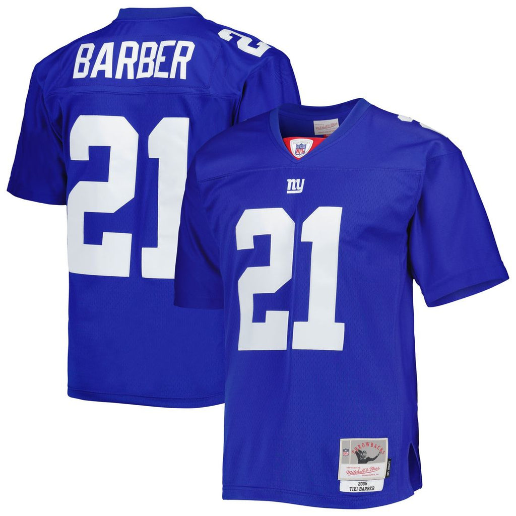 Tiki Barber New York Giants Mitchell & Ness Legacy Replica Jersey - Royal Official NFL Team Apparel Football Fan Gear
