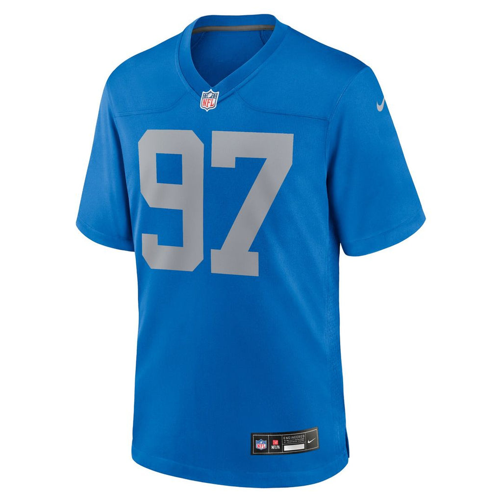 Aidan Hutchinson Detroit Lions Nike Alternate Game Jersey - Blue Official NFL Team Apparel Football Fan Gear