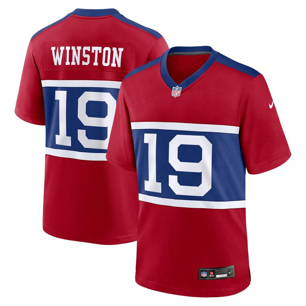 Jameis Winston New York Giants Nike Alternate Game Jersey - Century Red Official NFL Team Apparel Football Fan Gear