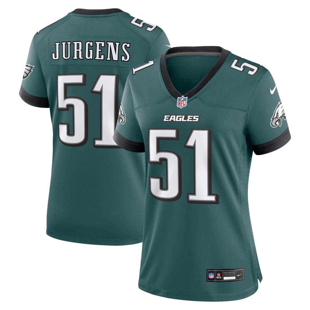 Cam Jurgens Philadelphia Eagles Nike Women's Team Game Jersey - Midnight Green Official NFL Team Apparel Football Fan Gear