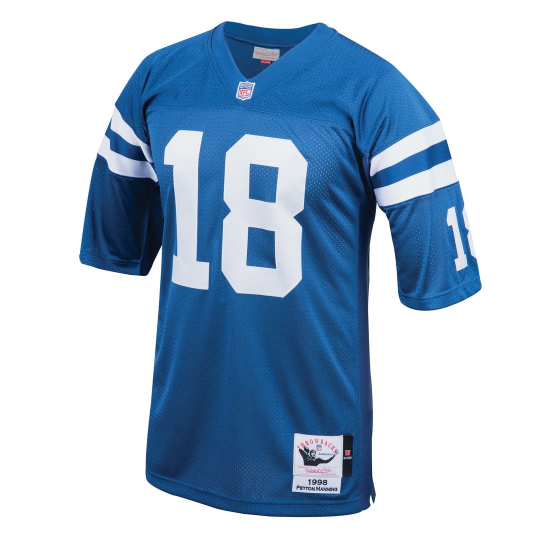 Peyton Manning Indianapolis Colts 1998 Mitchell & Ness Authentic Throwback Retired Player Jersey - Royal Official NFL Team Apparel Football Fan Gear