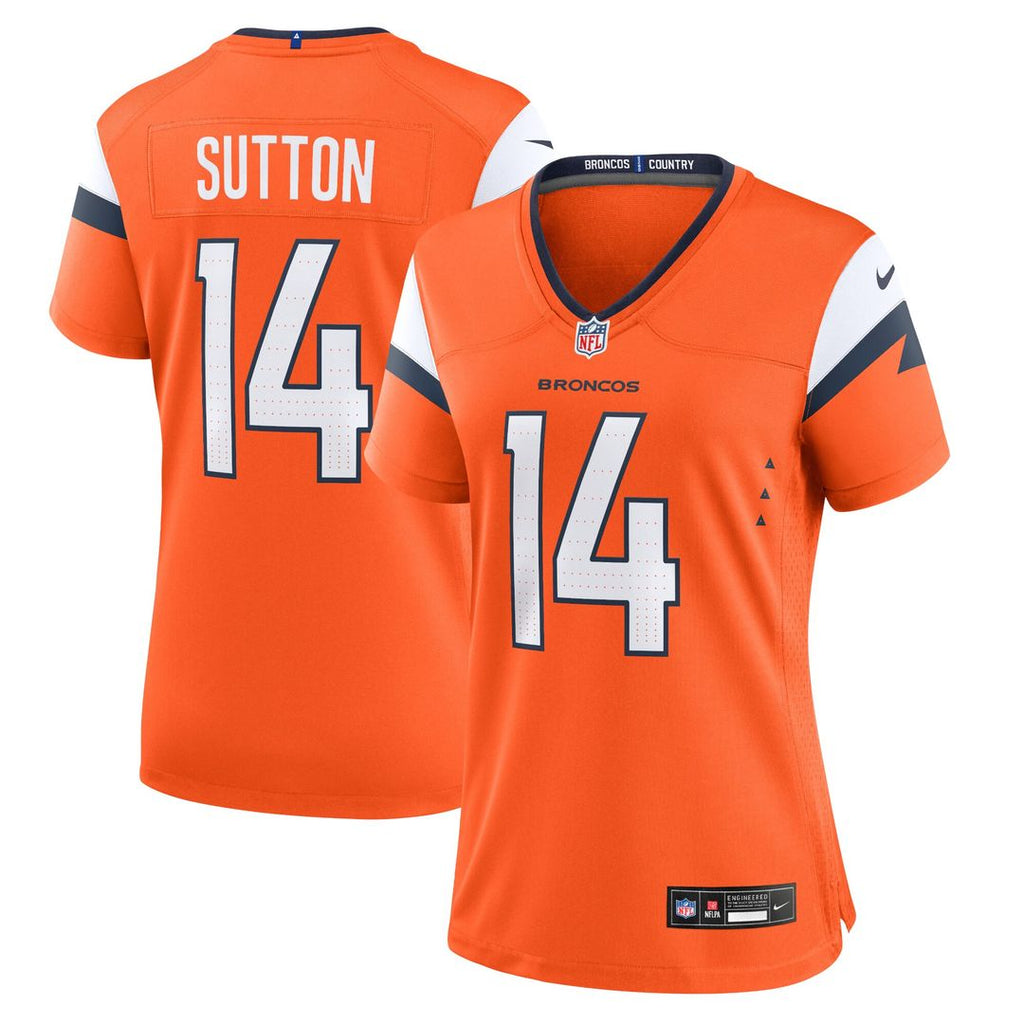 Courtland Sutton Denver Broncos Nike Women's Team Game Jersey - Orange Official NFL Team Apparel Football Fan Gear