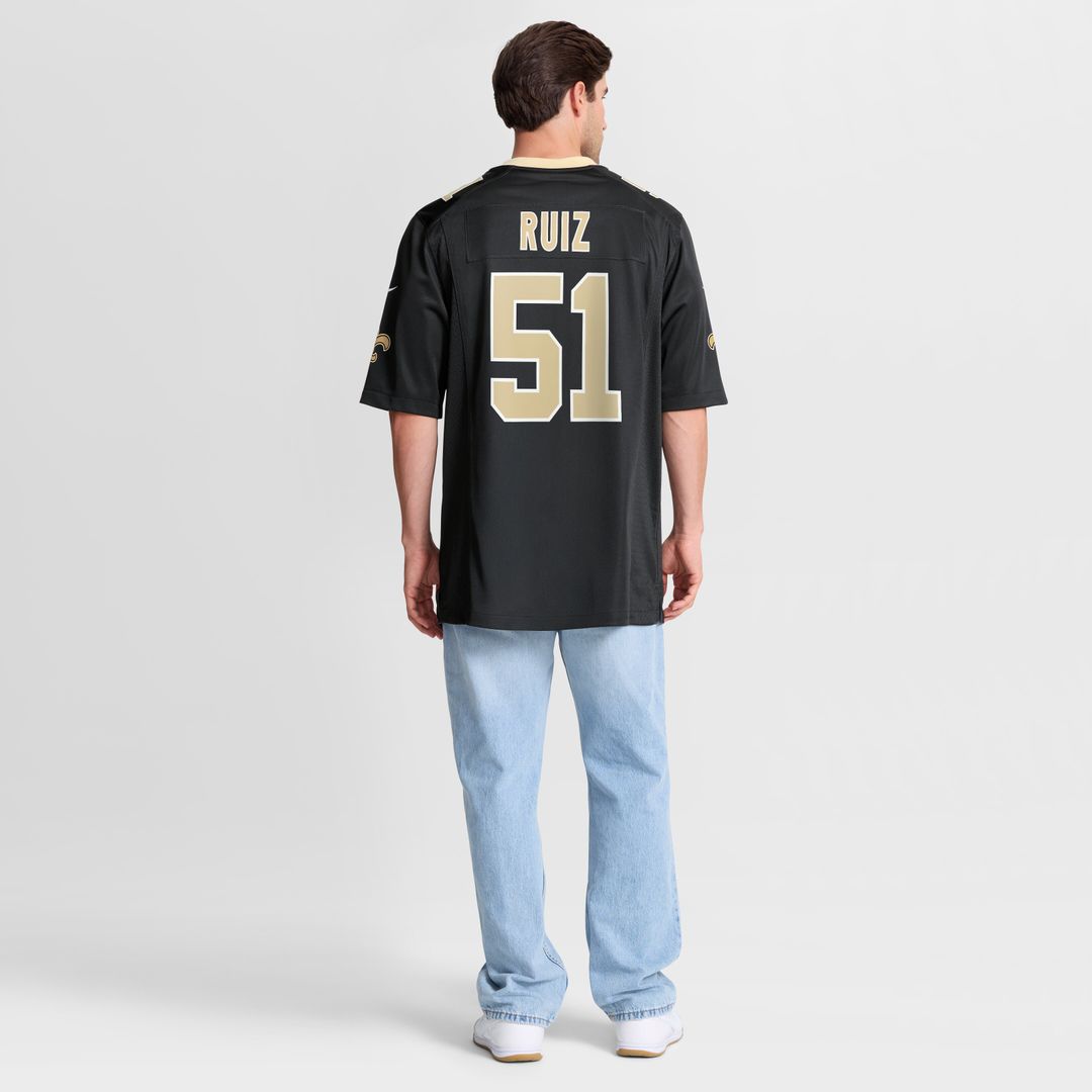 Cesar Ruiz New Orleans Saints Nike Player Game Jersey - Black Official NFL Team Apparel Football Fan Gear