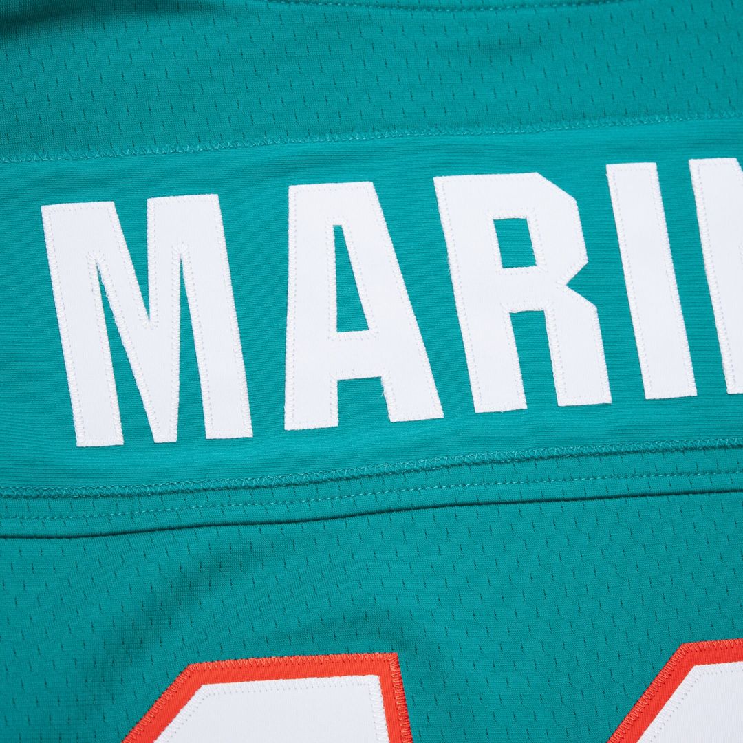 Dan Marino Miami Dolphins Mitchell & Ness Player Name & Number Hoodie Legacy Jersey - Aqua Official NFL Team Apparel Football Fan Gear