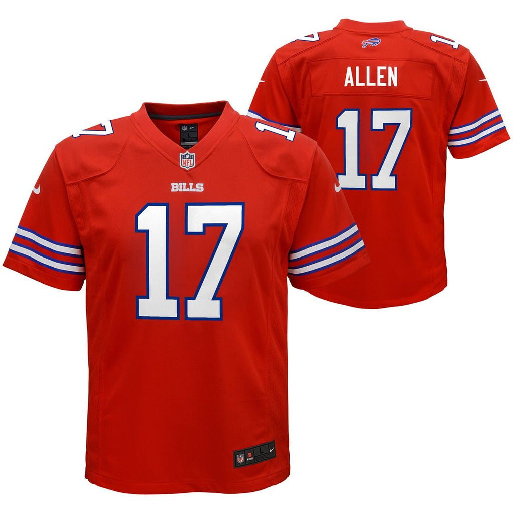 Josh Allen Buffalo Bills Nike Youth Game Jersey - Red Official NFL Team Apparel Football Fan Gear