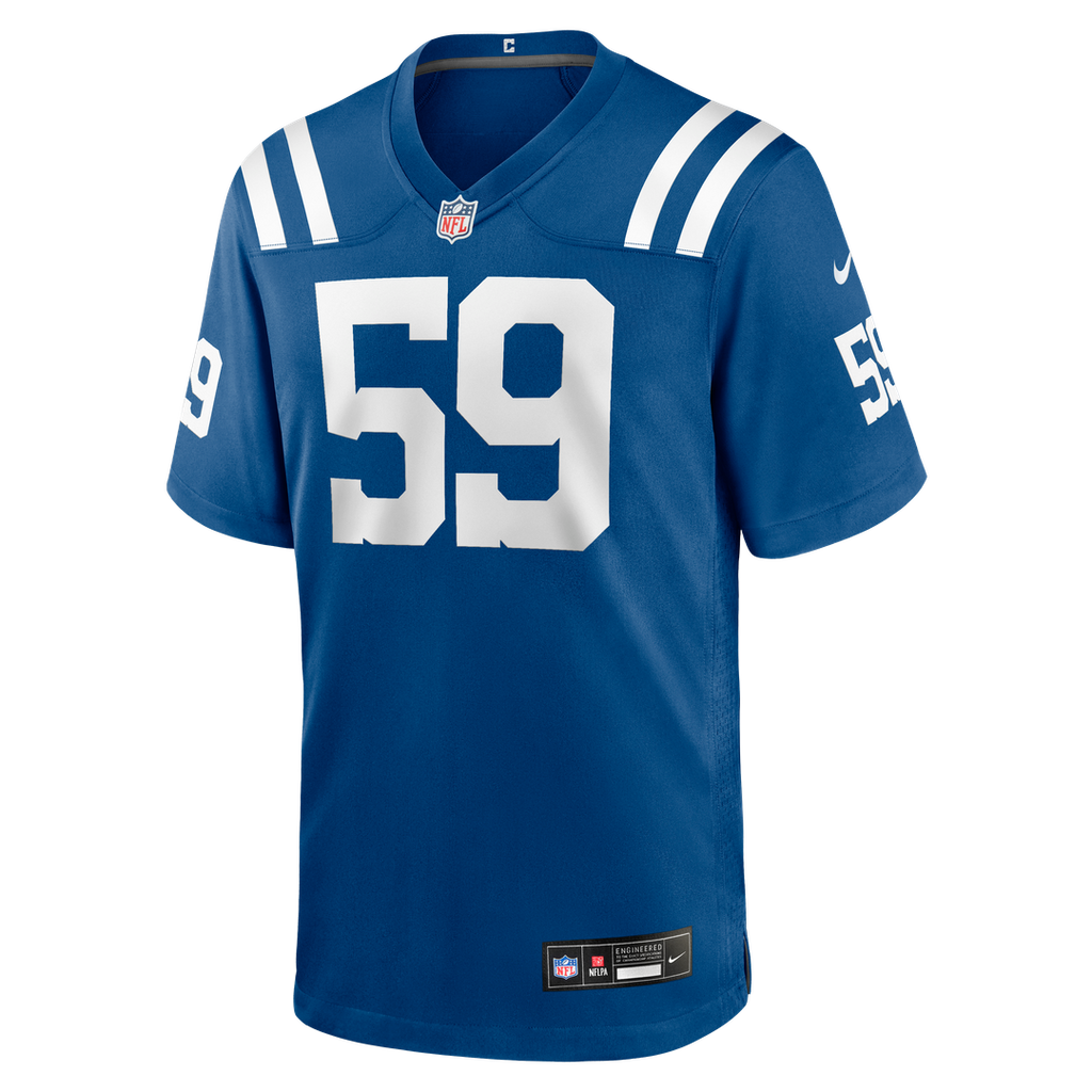 Buddy Johnson Indianapolis Colts Nike Team Game Jersey - Royal Official NFL Team Apparel Football Fan Gear