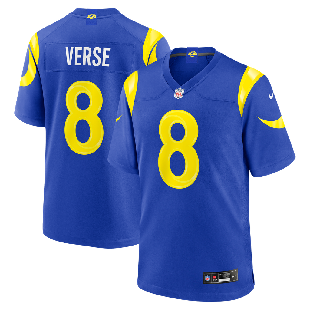 Jared Verse Los Angeles Rams Nike Team Game Player Jersey - Royal Official NFL Team Apparel Football Fan Gear