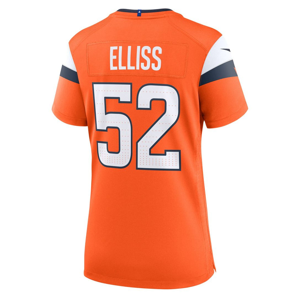 Jonah Elliss Denver Broncos Nike Women's Team Game Jersey - Orange Official NFL Team Apparel Football Fan Gear