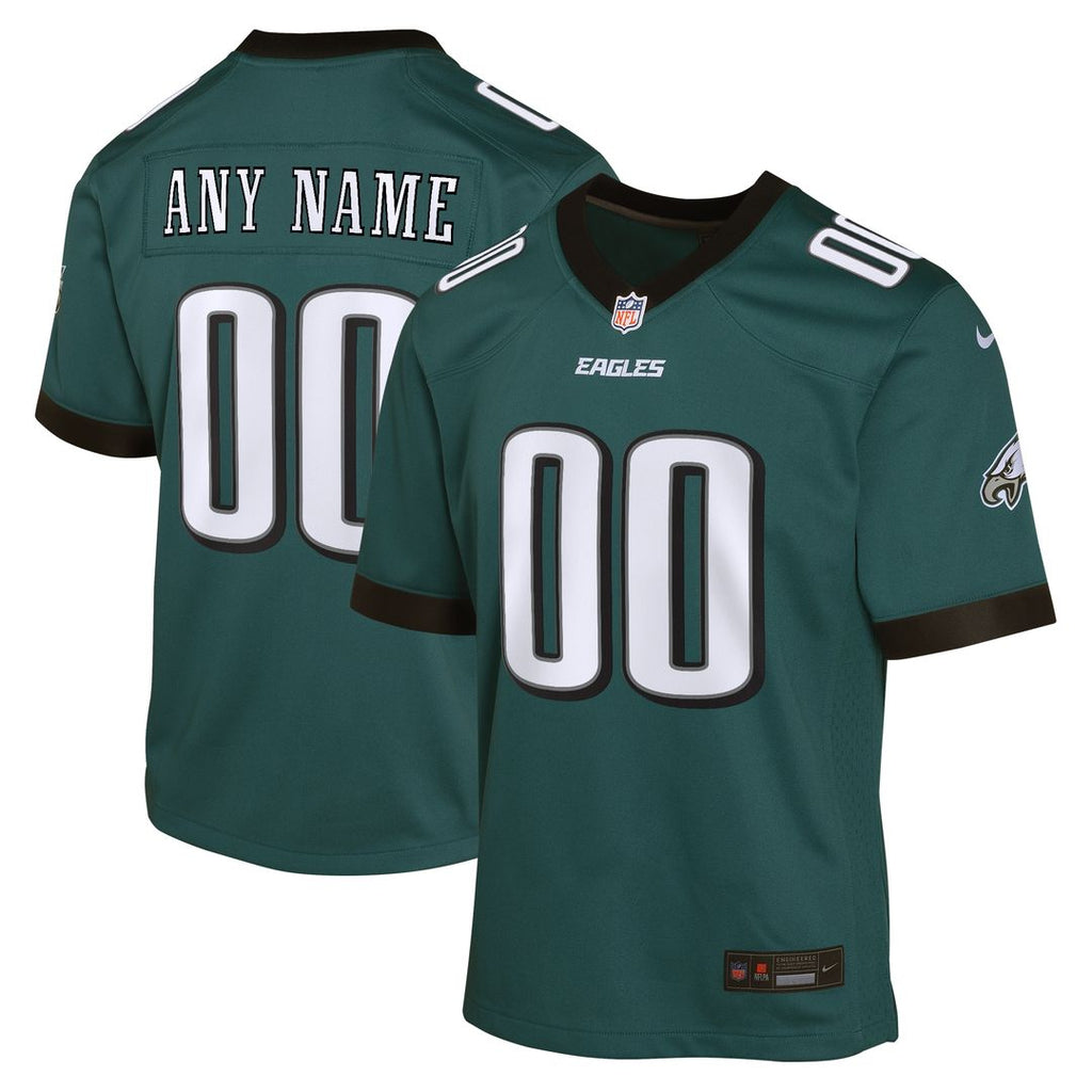 Philadelphia Eagles Nike Youth Custom Game Jersey - Midnight Green Official NFL Team Apparel Football Fan Gear
