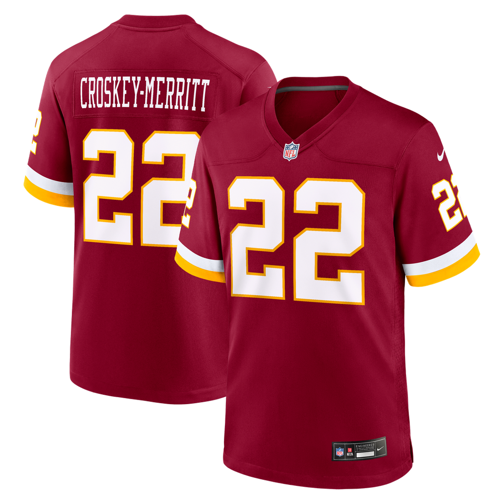 Jacory Croskey-Merritt Washington Commanders Nike Game Jersey - Burgundy Official NFL Team Apparel Football Fan Gear
