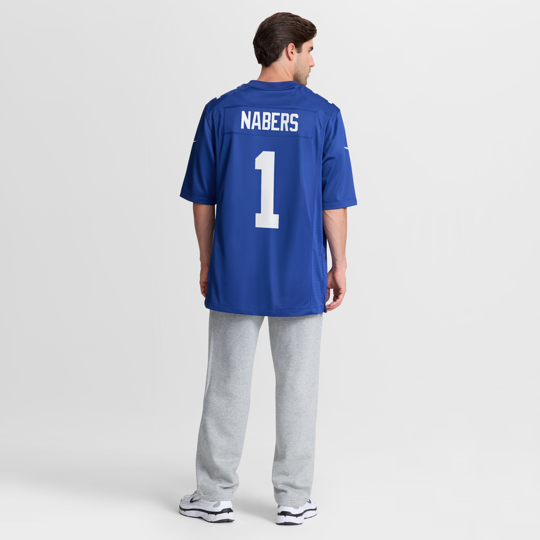 Malik Nabers New York Giants Nike Player Game Jersey - Royal Official NFL Team Apparel Football Fan Gear