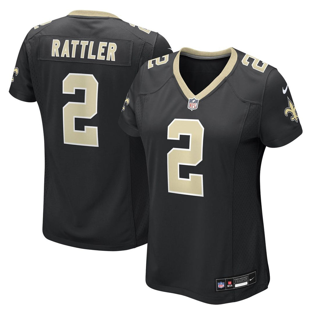 Spencer Rattler New Orleans Saints Nike Women's Team Game Jersey - Black Official NFL Team Apparel Football Fan Gear