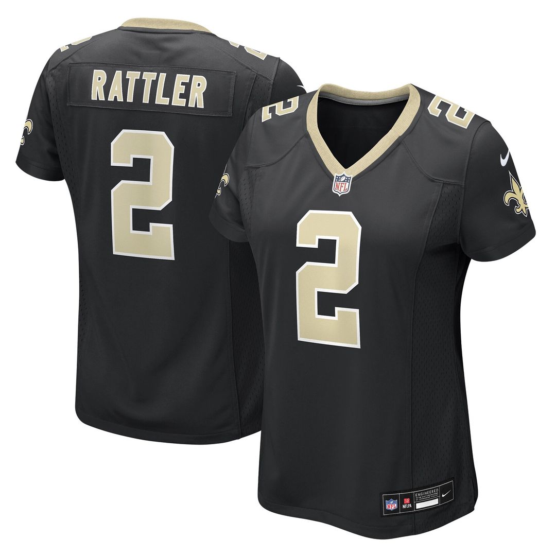 Spencer Rattler New Orleans Saints Nike Women's Team Game Jersey - Black Official NFL Team Apparel Football Fan Gear