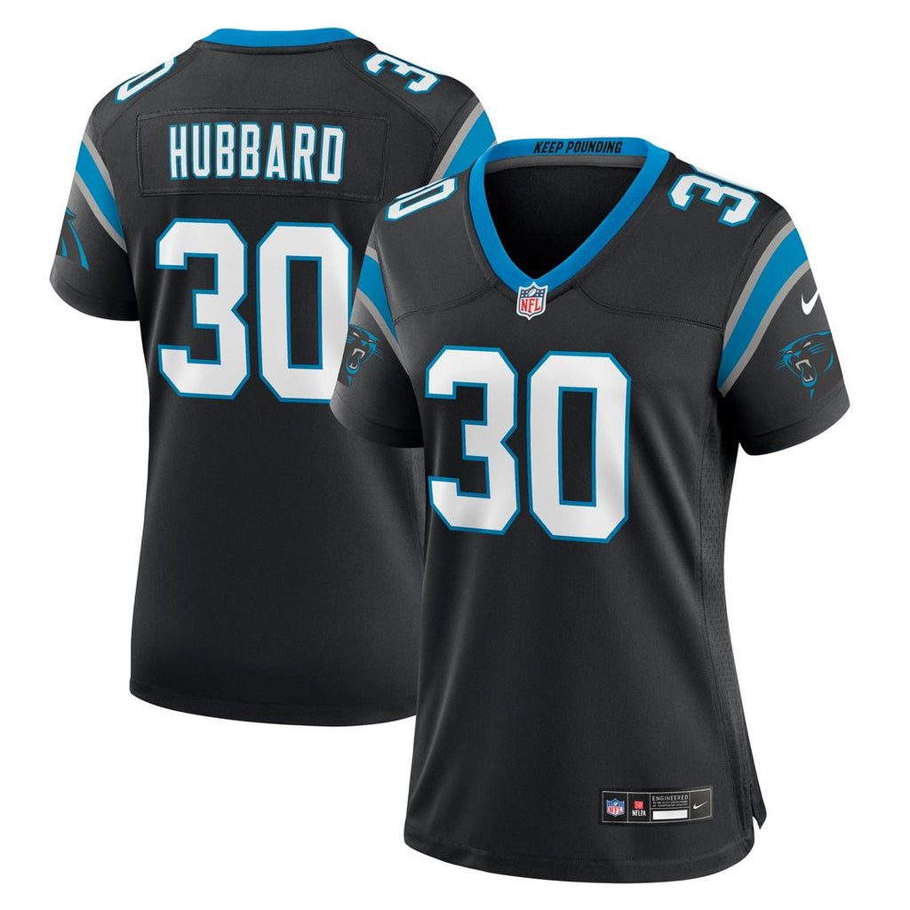 Chuba Hubbard Carolina Panthers Nike Women's Team Game Jersey - Black Official NFL Team Apparel Football Fan Gear