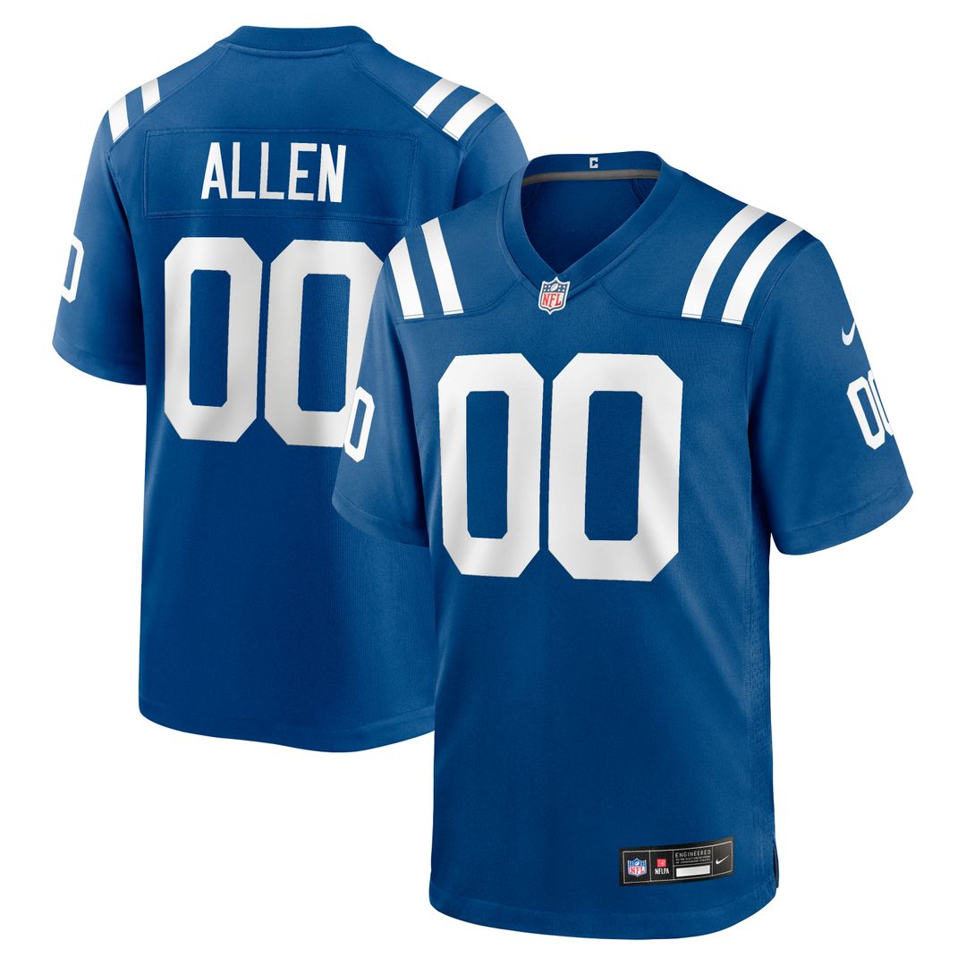 CJ Allen Indianapolis Colts Nike Game Jersey - Royal Official NFL Team Apparel Football Fan Gear