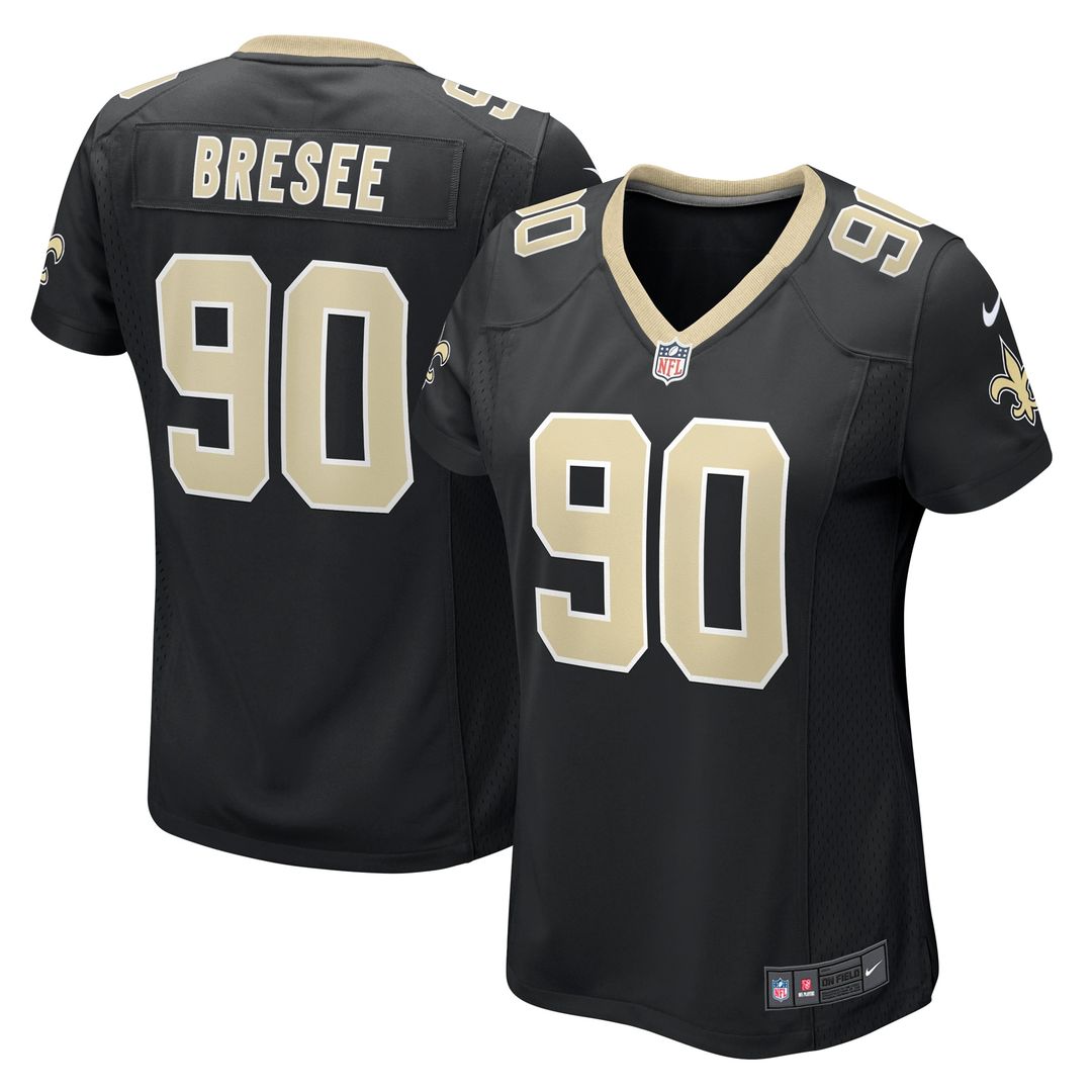 Bryan Bresee New Orleans Saints Nike Women's Game Jersey - Black Official NFL Team Apparel Football Fan Gear