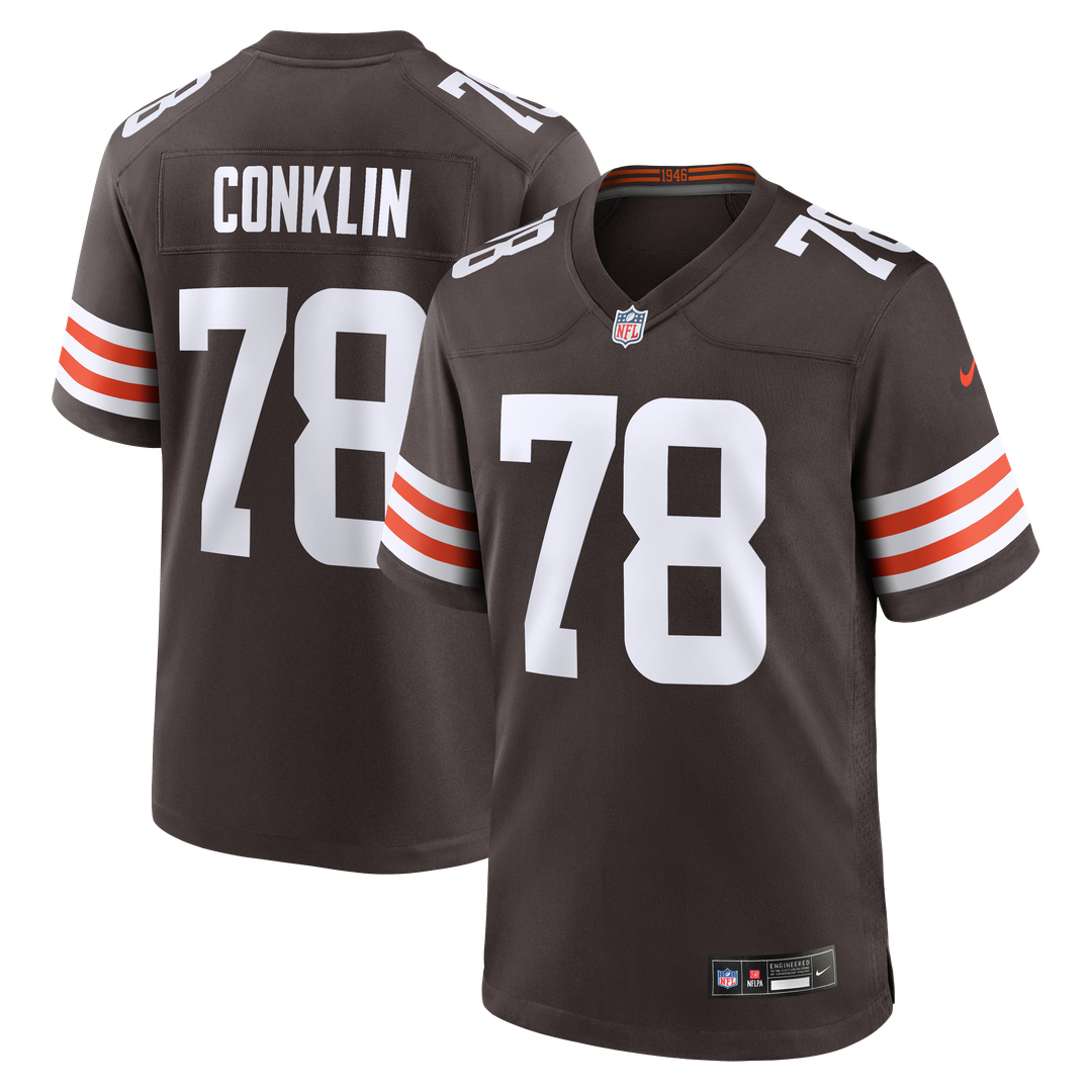 Jack Conklin Cleveland Browns Nike Team Game Jersey - Brown Official NFL Team Apparel Football Fan Gear
