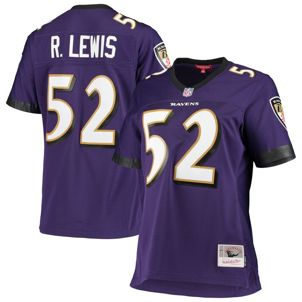 Ray Lewis Baltimore Ravens Mitchell & Ness Women's Legacy Replica Team Jersey - Purple Official NFL Team Apparel Football Fan Gear