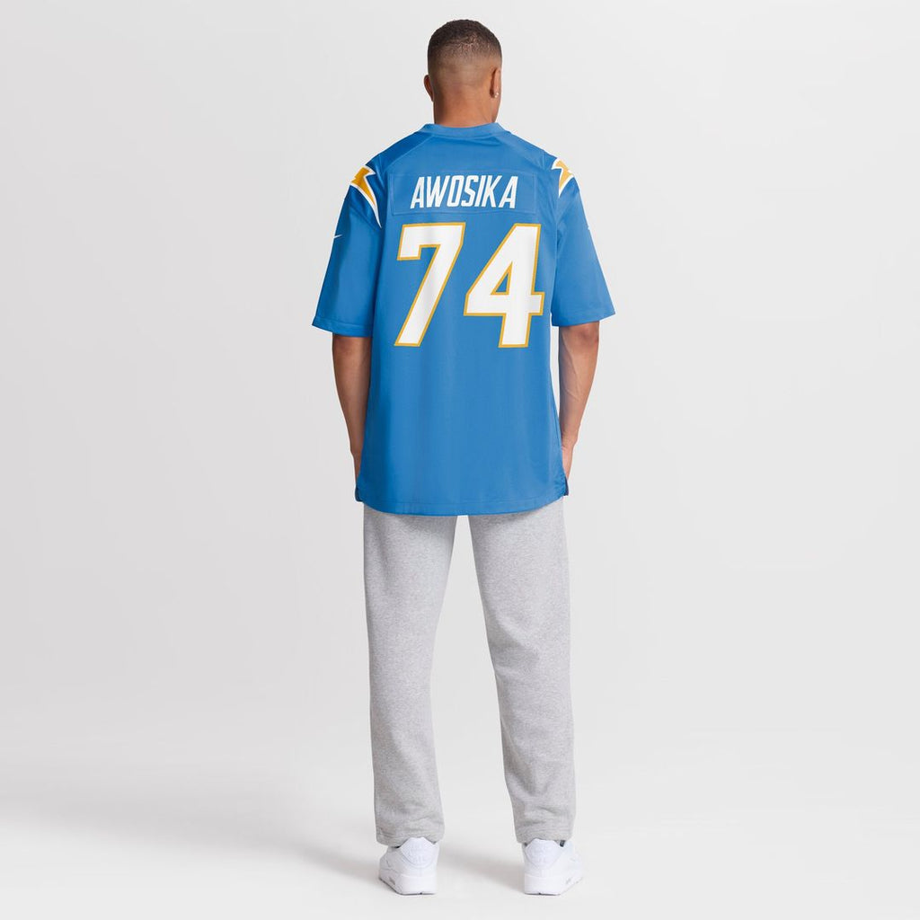 Kayode Awosika Los Angeles Chargers Nike Team Game Jersey - Powder Blue Official NFL Team Apparel Football Fan Gear