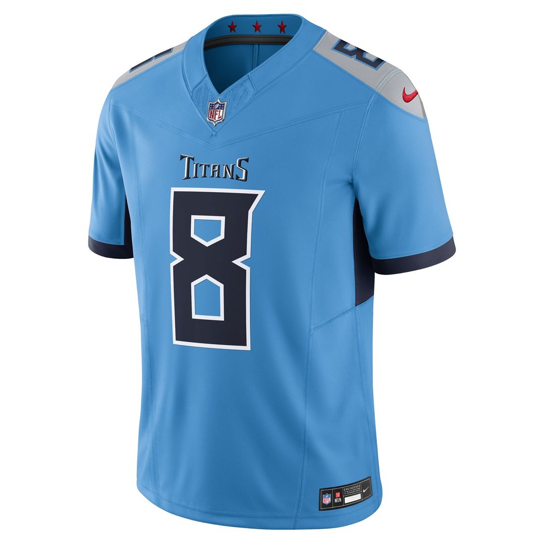 Will Levis Tennessee Titans Nike Alternate Vapor F.U.S.E. Limited Jersey - Light Blue Official NFL Team Apparel Football Fan Gear