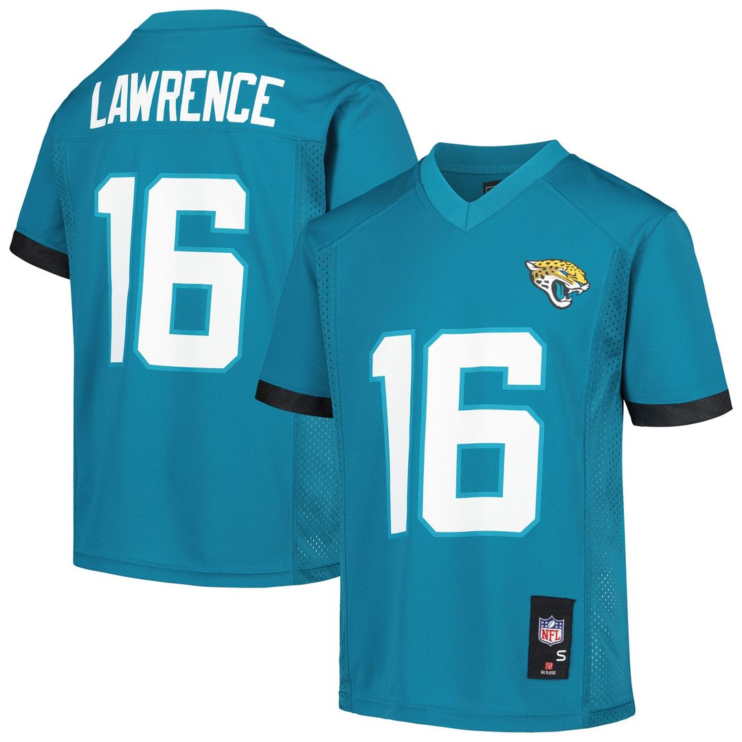 Trevor Lawrence Jacksonville Jaguars Youth Replica Player Jersey - Teal Official NFL Team Apparel Football Fan Gear
