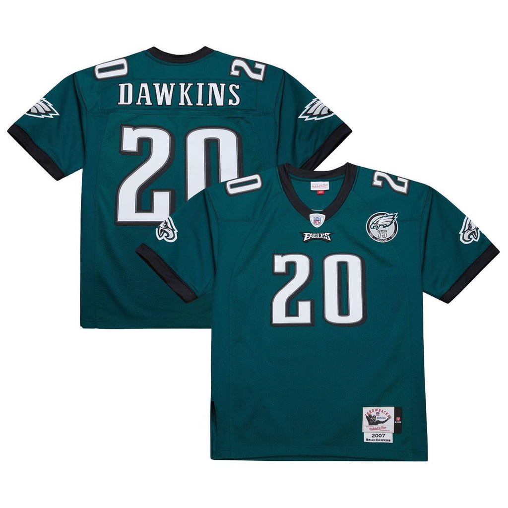 Brian Dawkins Philadelphia Eagles Mitchell & Ness 2007 Authentic Throwback Retired Player Jersey - Green Official NFL Team Apparel Football Fan Gear