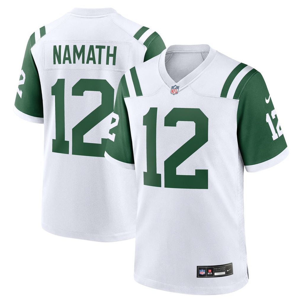 Joe Namath New York Jets Nike Classic Alternate Retired Player Game Jersey - White Official NFL Team Apparel Football Fan Gear