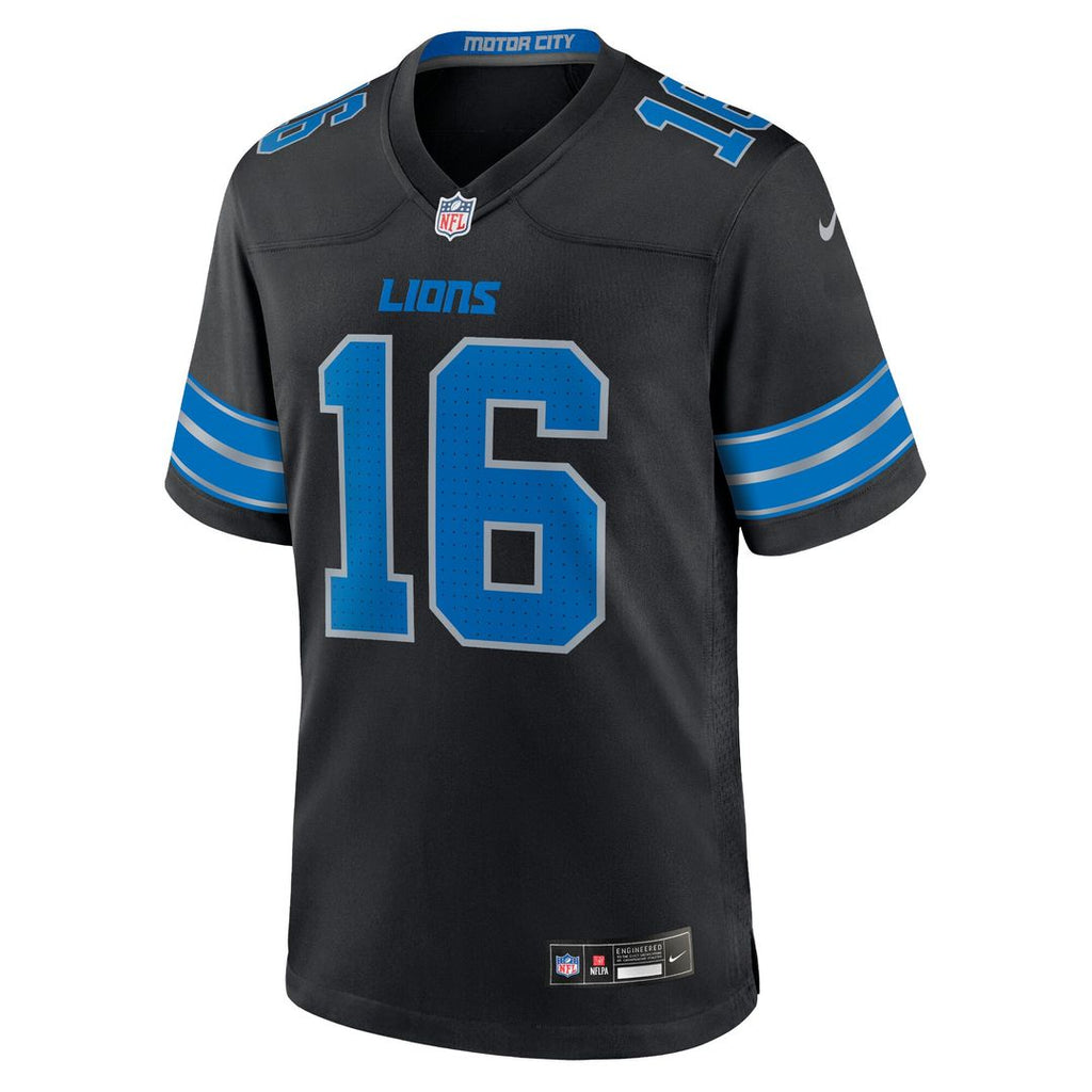 Jared Goff Detroit Lions Nike 2nd Alternate Game Jersey - Black Official NFL Team Apparel Football Fan Gear